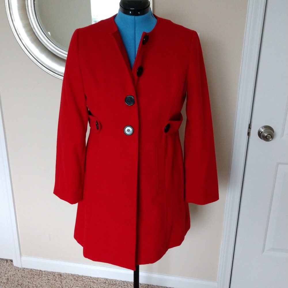 I.N. Studio Red Wool Coat 14